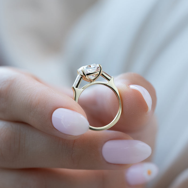 The Liv Set With A 2 Carat Cushion Lab Diamond