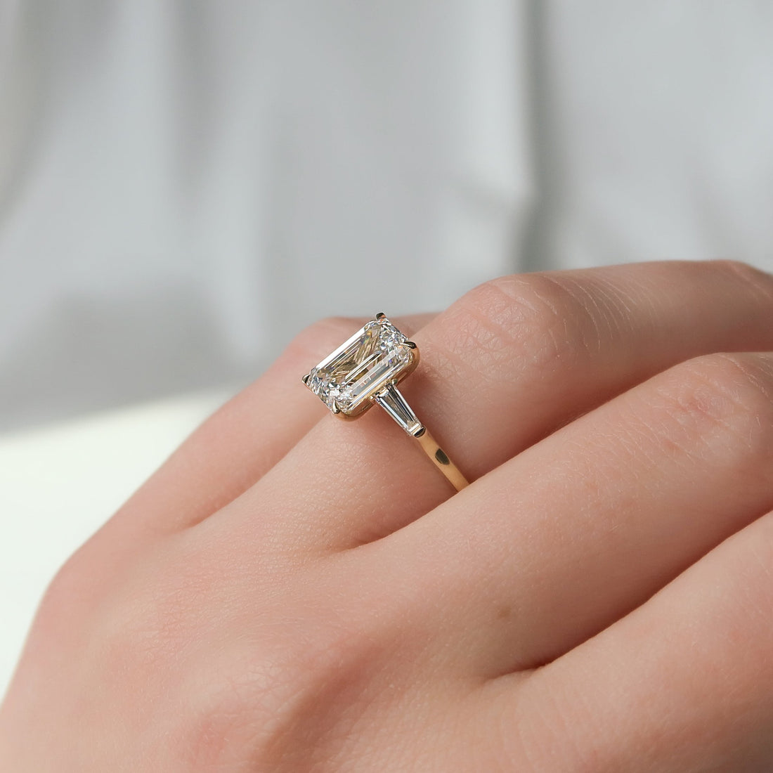 The Liv Set With A 2 Carat Emerald Lab Diamond