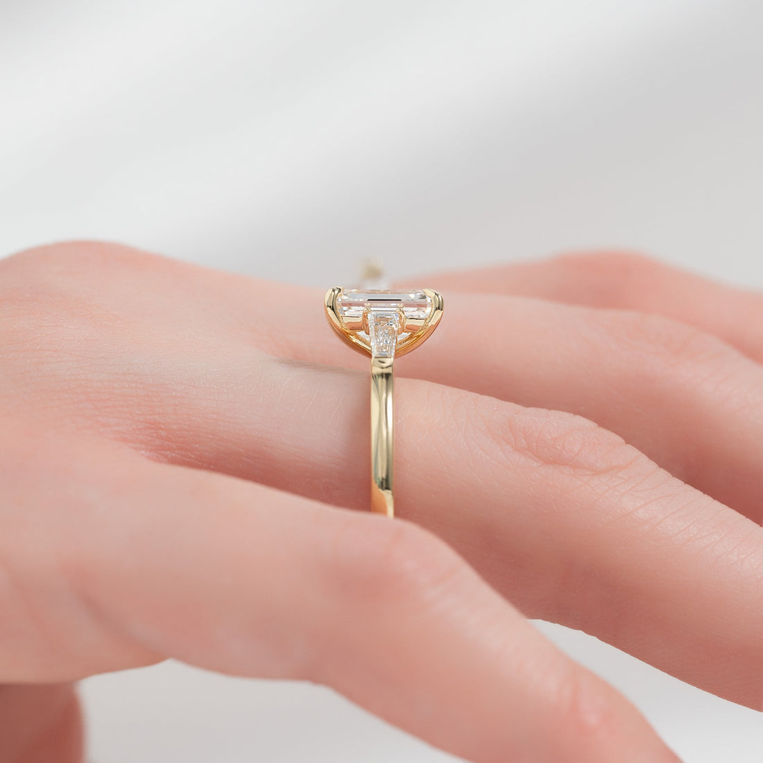 The Liv Set With A 2 Carat Emerald Lab Diamond