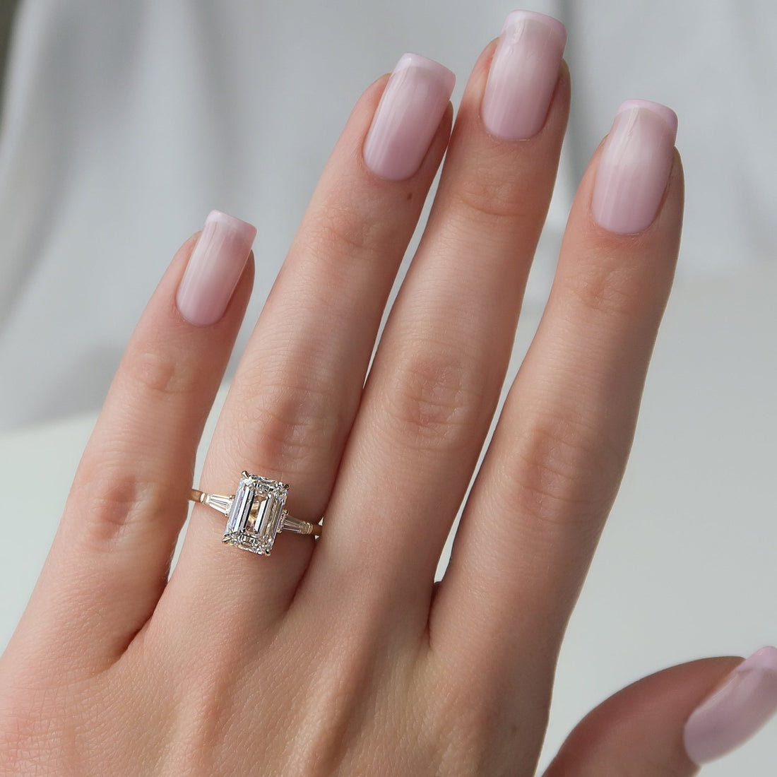 The Liv Set With A 2 Carat Emerald Lab Diamond