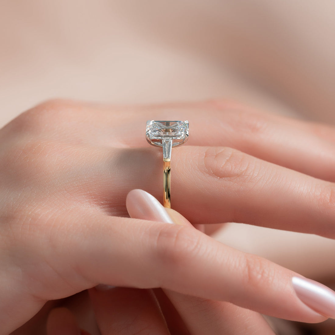 The Liv Set With A 2 Carat Emerald Lab Diamond