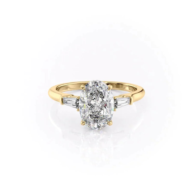 The Liv Set With A 2 Carat Oval Lab Diamond
