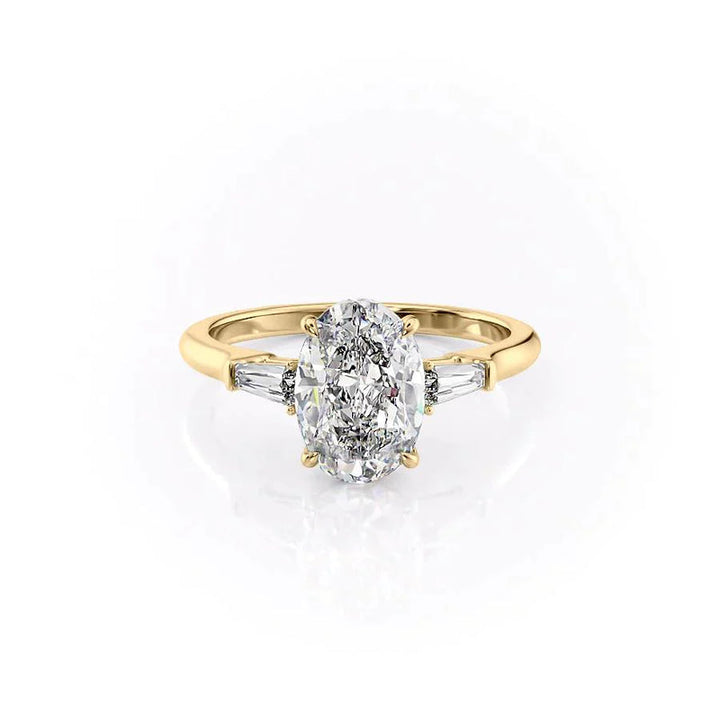 The Liv Set With A 2 Carat Oval Lab Diamond