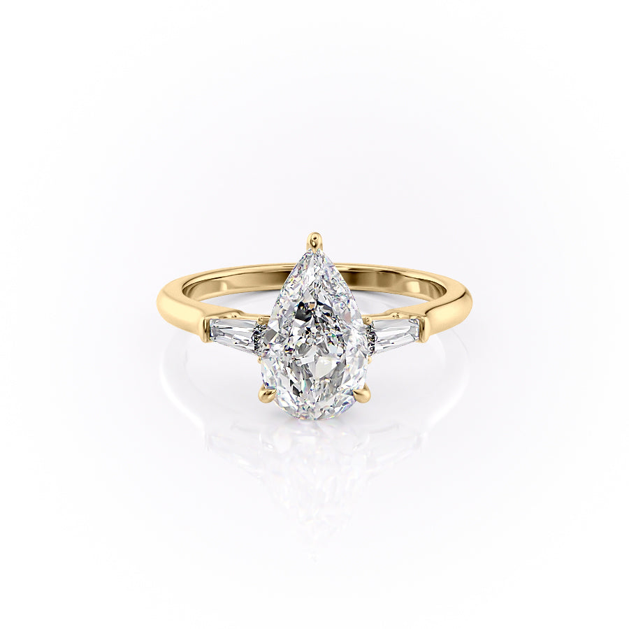 The Liv Set With A 2 Carat Pear Lab Diamond