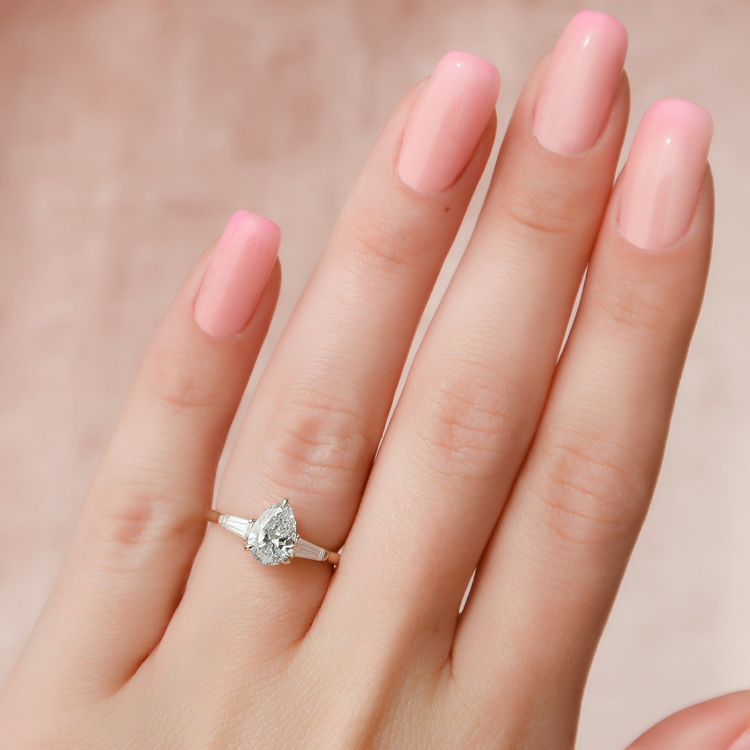 The Liv Set With A 2 Carat Pear Lab Diamond