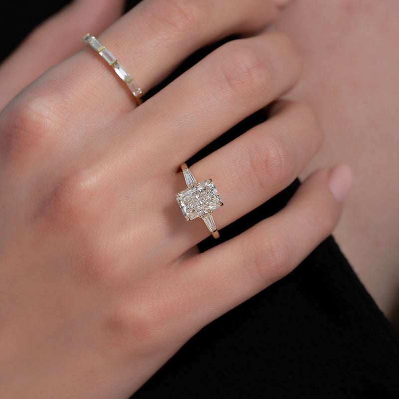 The Liv Set With A 2 Carat Radiant Lab Diamond