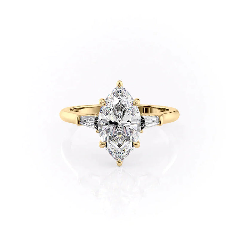 The Liv Set With A 2 Carat Marquise Lab Diamond