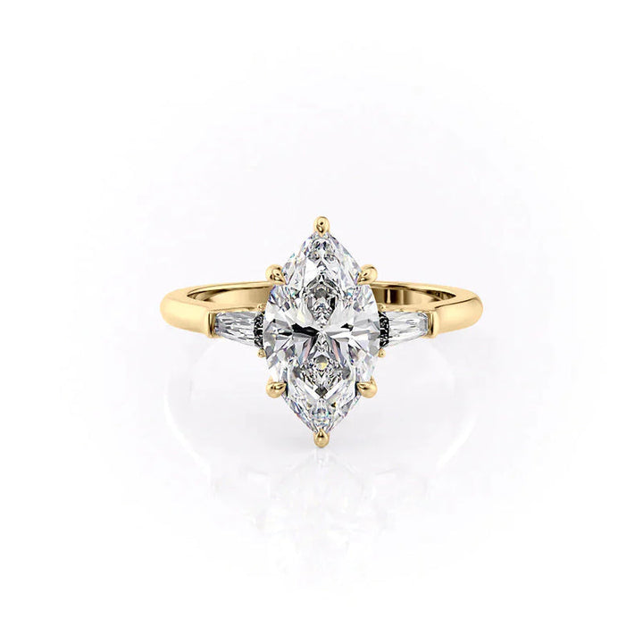 The Liv Set With A 2 Carat Marquise Lab Diamond
