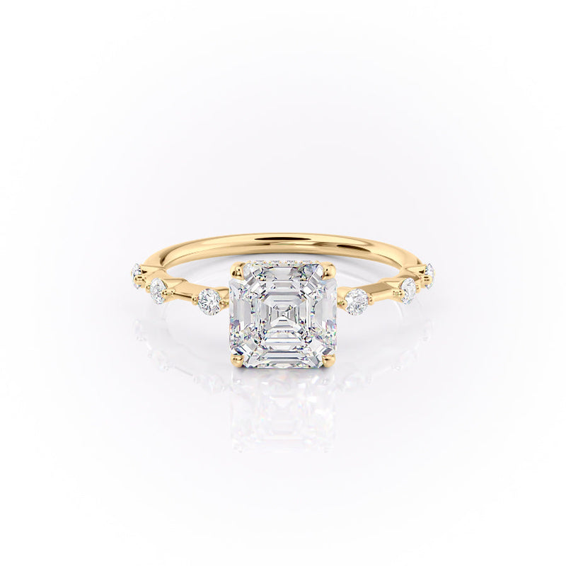 The Hidden Halo Penelope Set With A 2 Carat Asscher Lab Diamond