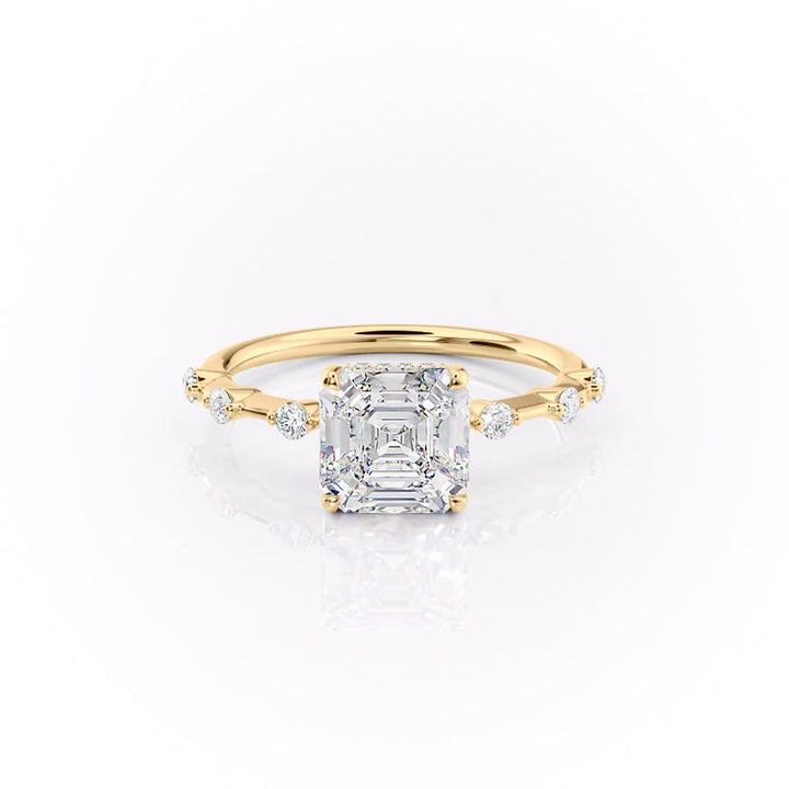 The Hidden Halo Penelope Set With A 2 Carat Asscher Lab Diamond
