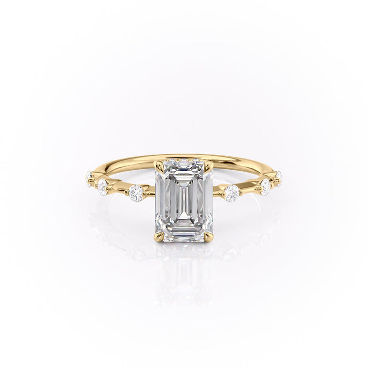 The Hidden Halo Penelope Set With A 2 Carat Emerald Lab Diamond