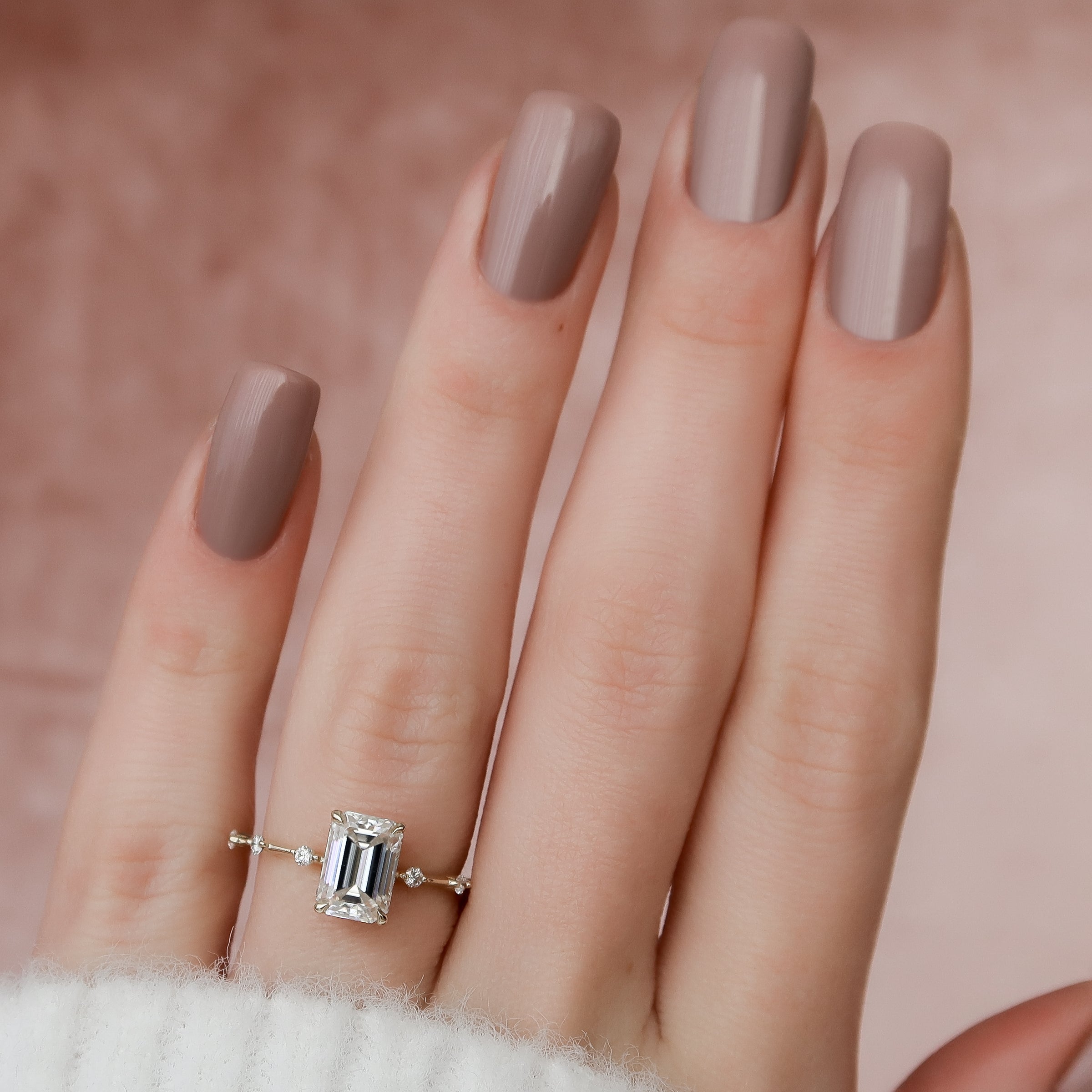 The Hidden Halo Penelope Set With A 2 Carat Emerald Lab Diamond