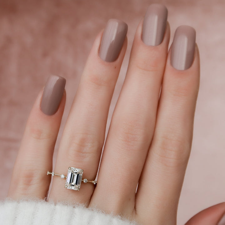 The Hidden Halo Penelope Set With A 2 Carat Emerald Lab Diamond