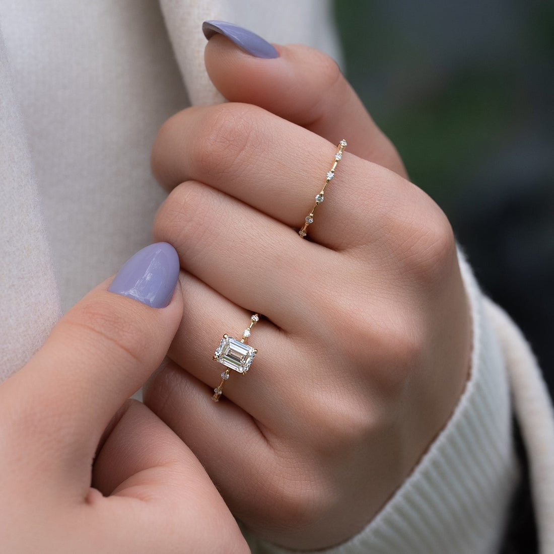 The Hidden Halo Penelope Set With A 2 Carat Emerald Lab Diamond