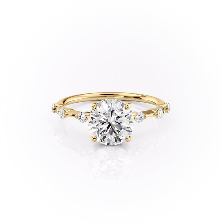 The Hidden Halo Penelope Set With A 2 Carat Round Lab Diamond