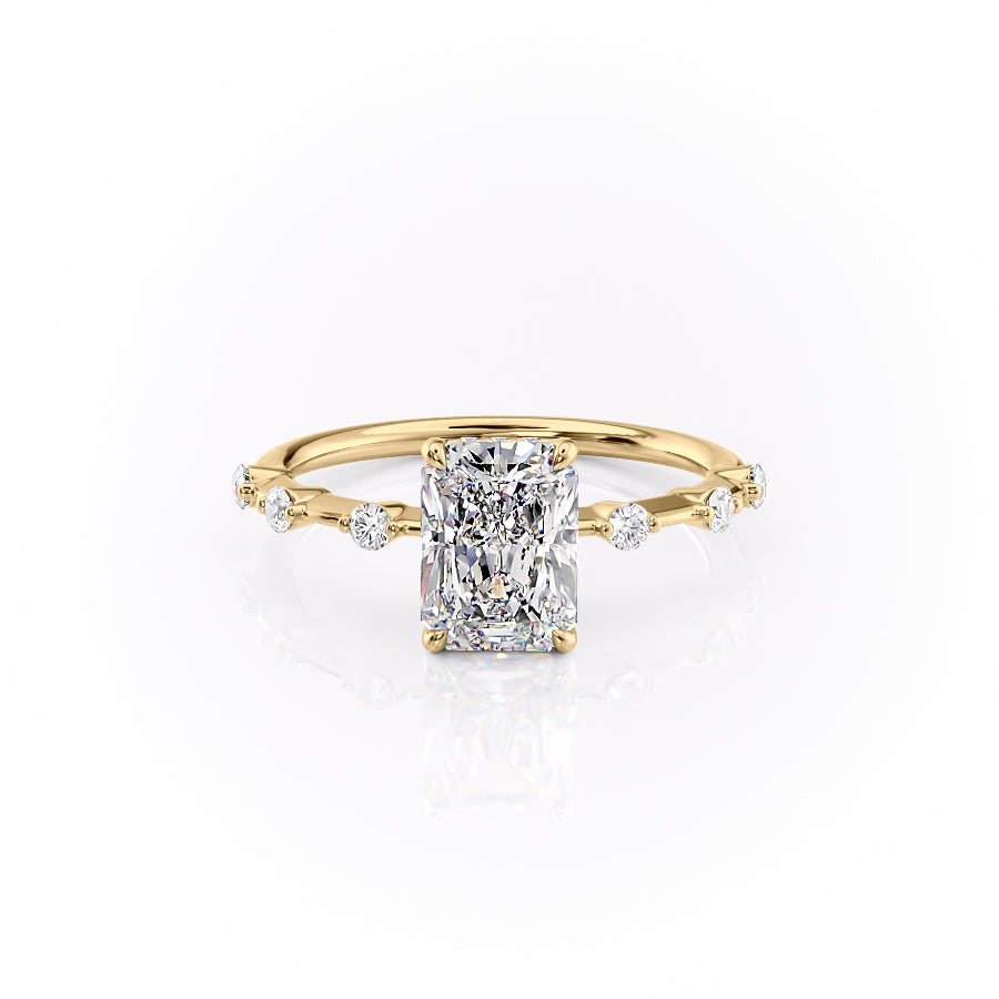 The Hidden Halo Penelope Set With A 2 Carat Radiant Lab Diamond