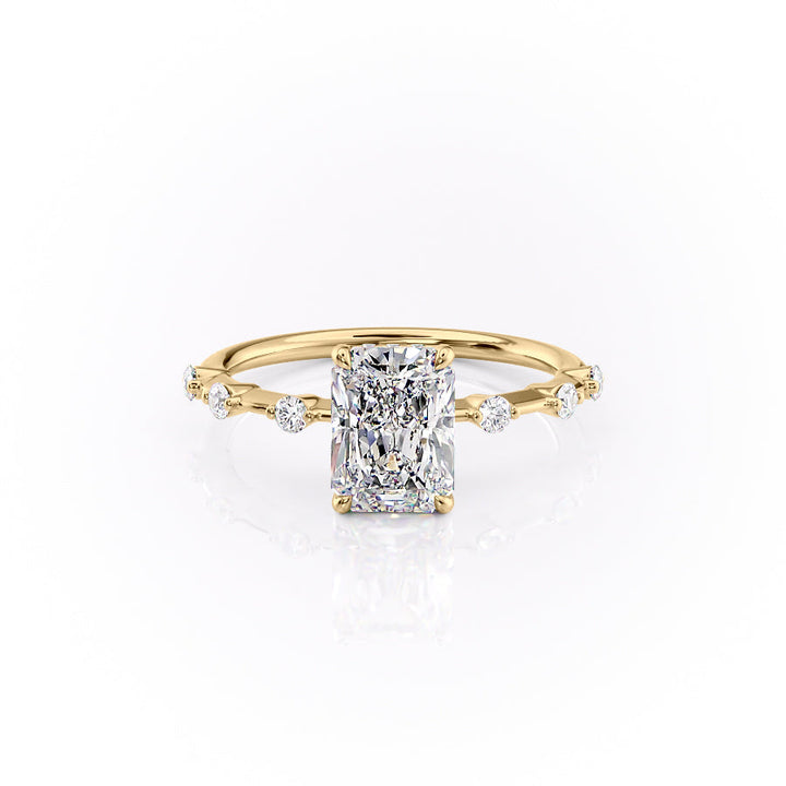 The Hidden Halo Penelope Set With A 2 Carat Radiant Lab Diamond