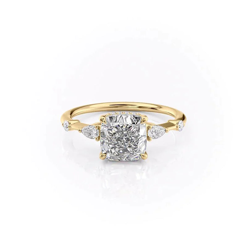 The Naomi Set With A 2 Carat Cushion Lab Diamond