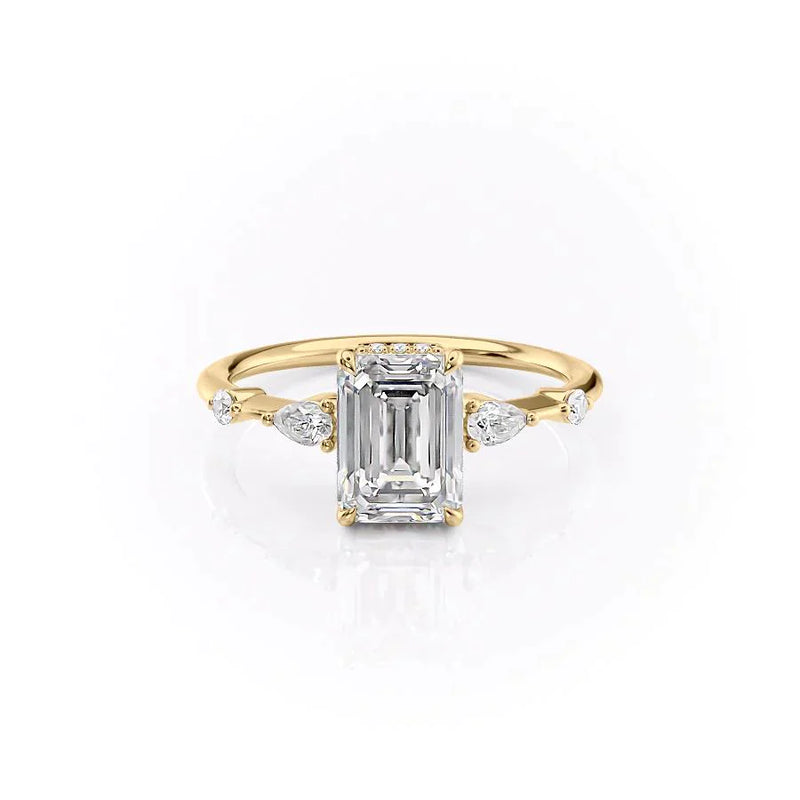 The Naomi Set With A 2 Carat Emerald Lab Diamond