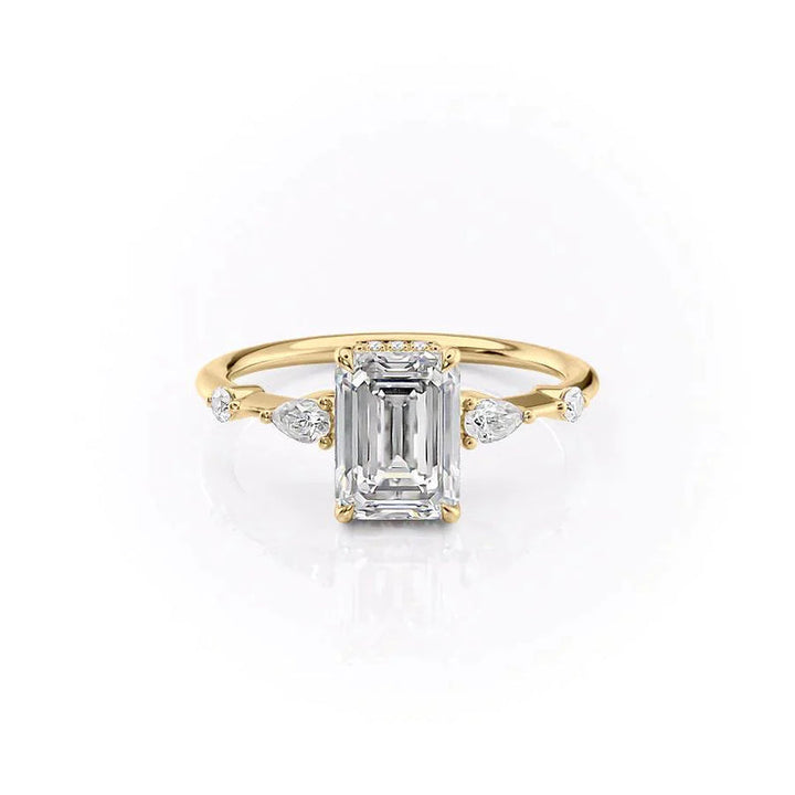 The Naomi Set With A 2 Carat Emerald Lab Diamond
