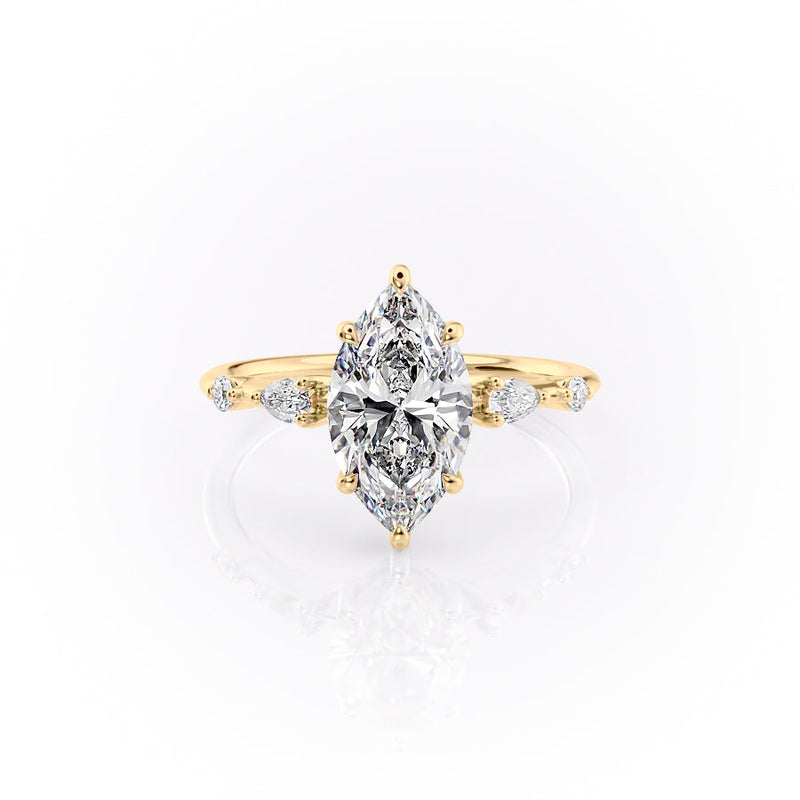 The Naomi Set With A 2 Carat Marquise Lab Diamond