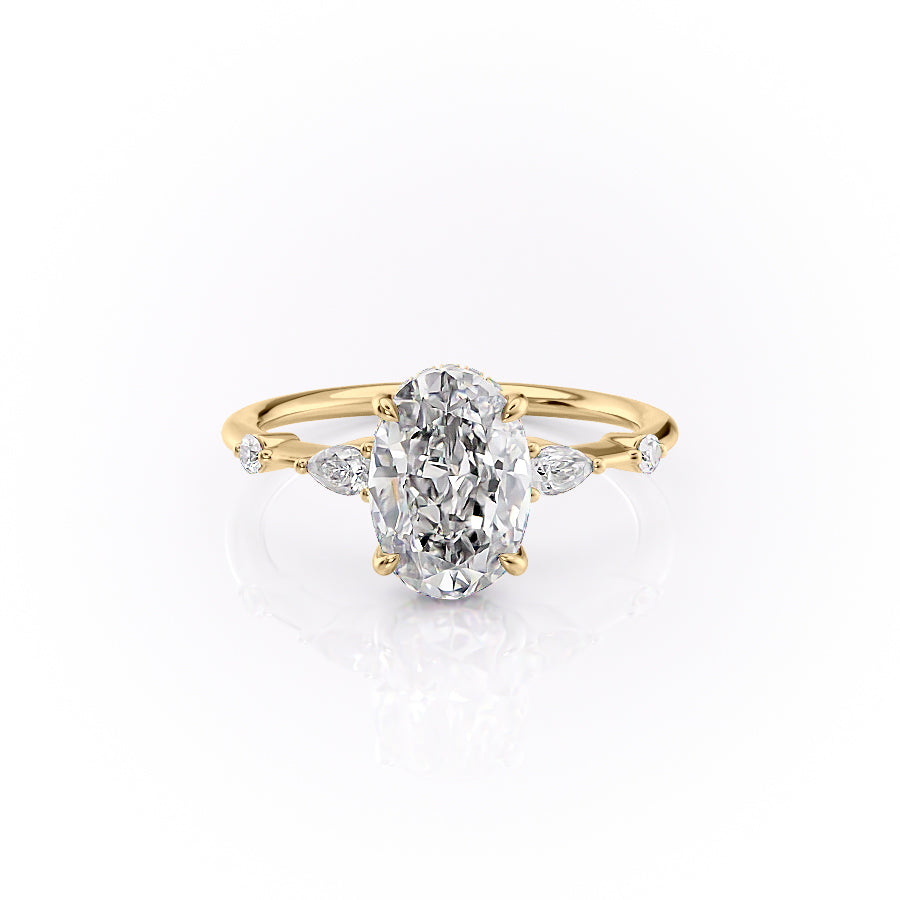 The Naomi Set With A 2 Carat Oval Lab Diamond
