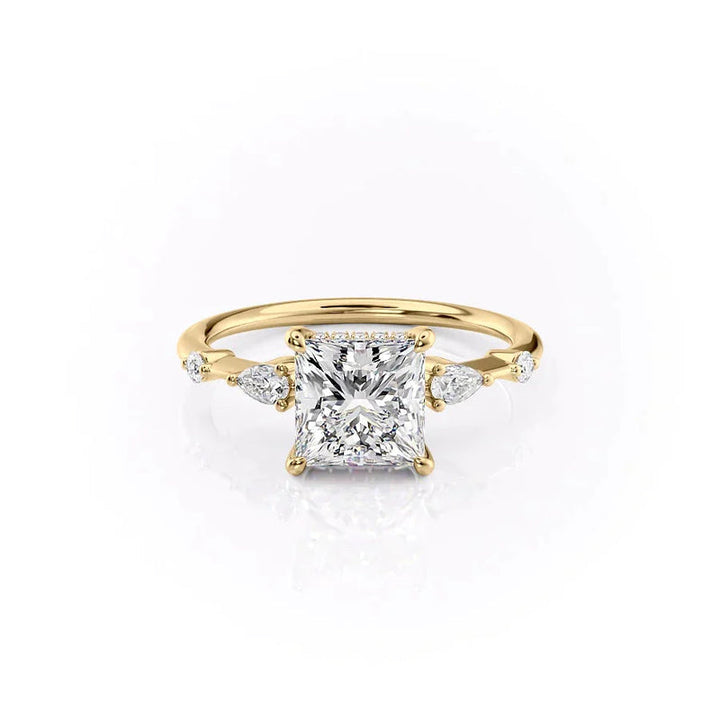 The Naomi Set With A 2 Carat Princess Lab Diamond
