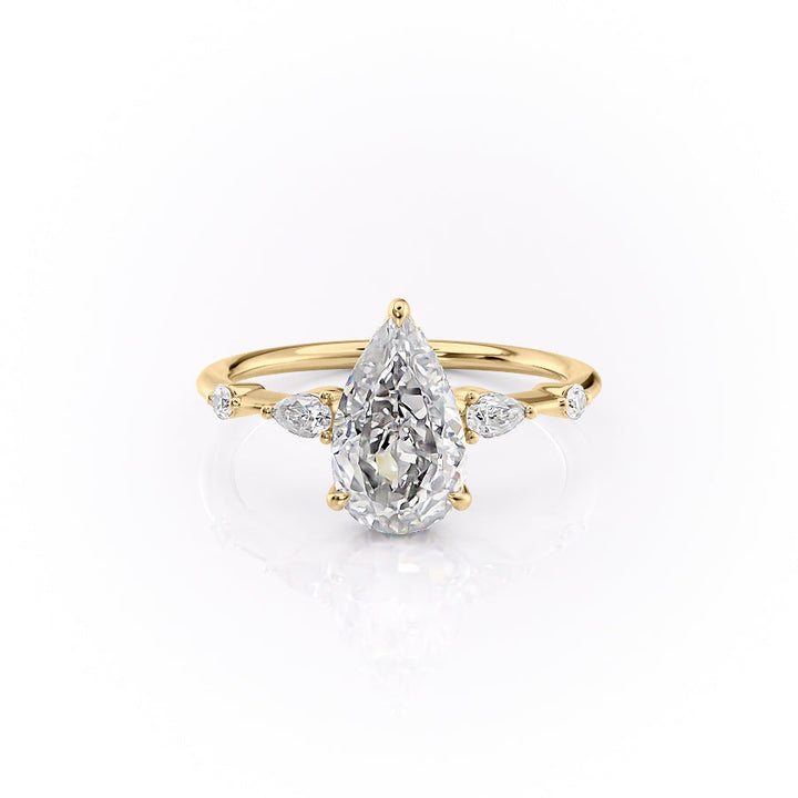 The Naomi Set With A 2 Carat Pear Lab Diamond