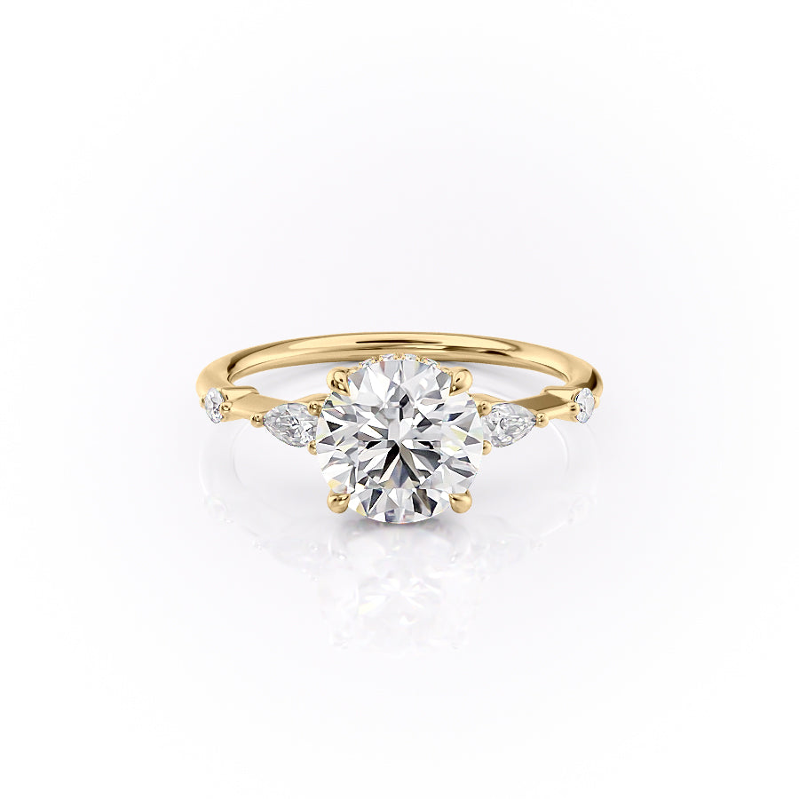 The Naomi Set With A 2 Carat Round Lab Diamond