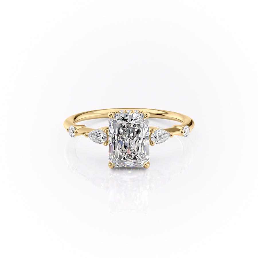 The Naomi Set With A 2 Carat Radiant Lab Diamond
