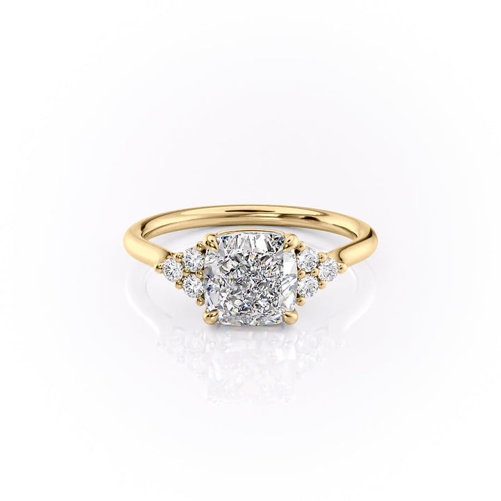 The Scarlett Set With A 2 Carat Cushion Lab Diamond