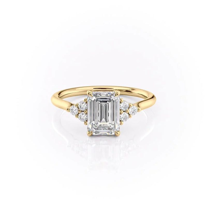 The Scarlett Set With A 2 Carat Emerald Lab Diamond