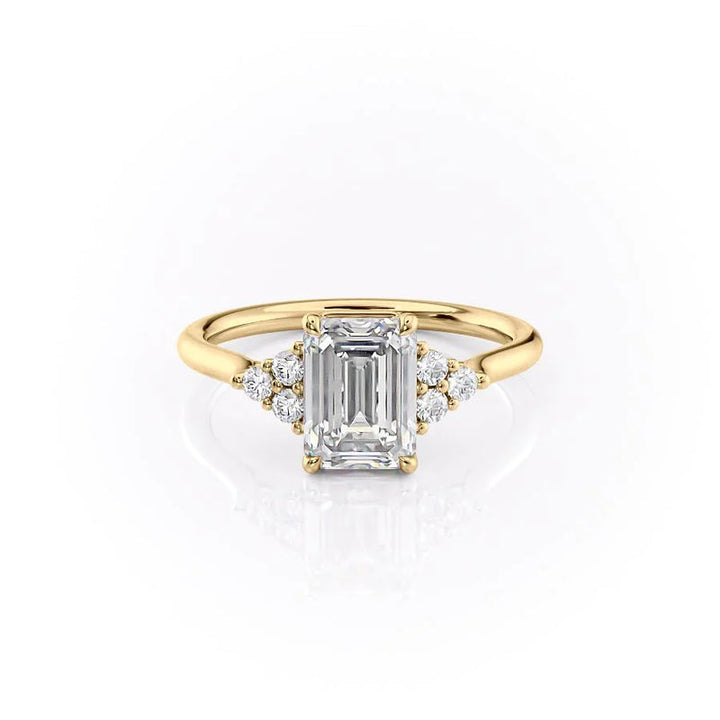 The Scarlett Set With A 2 Carat Emerald Lab Diamond