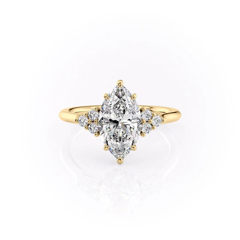 The Scarlett Set With A 2 Carat Marquise Lab Diamond