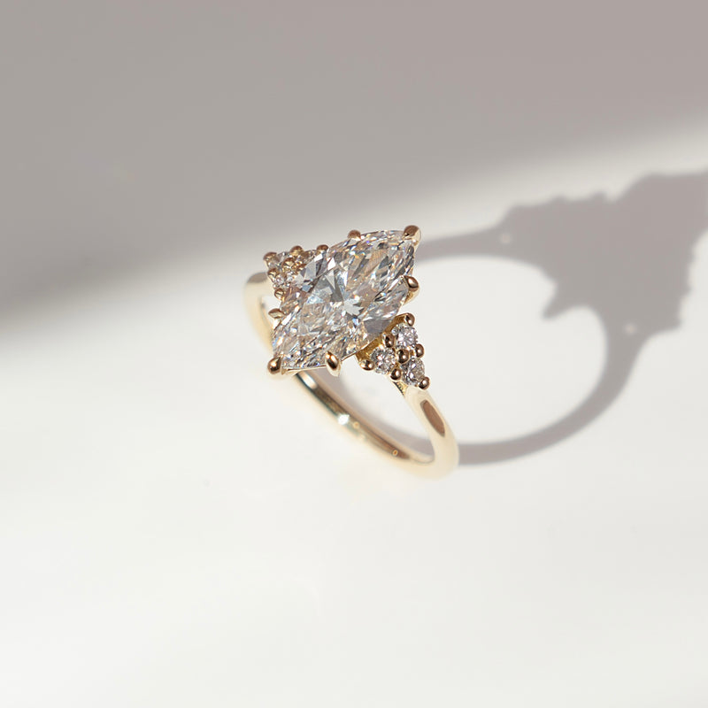 The Scarlett Set With A 2 Carat Marquise Lab Diamond