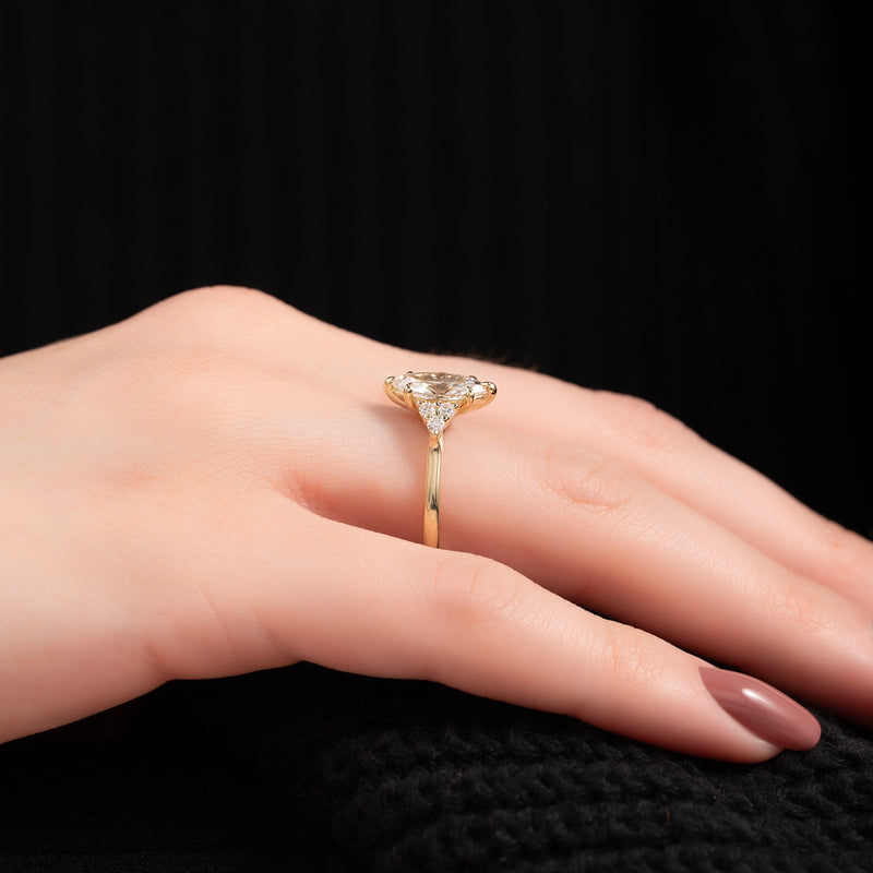 The Scarlett Set With A 2 Carat Marquise Lab Diamond
