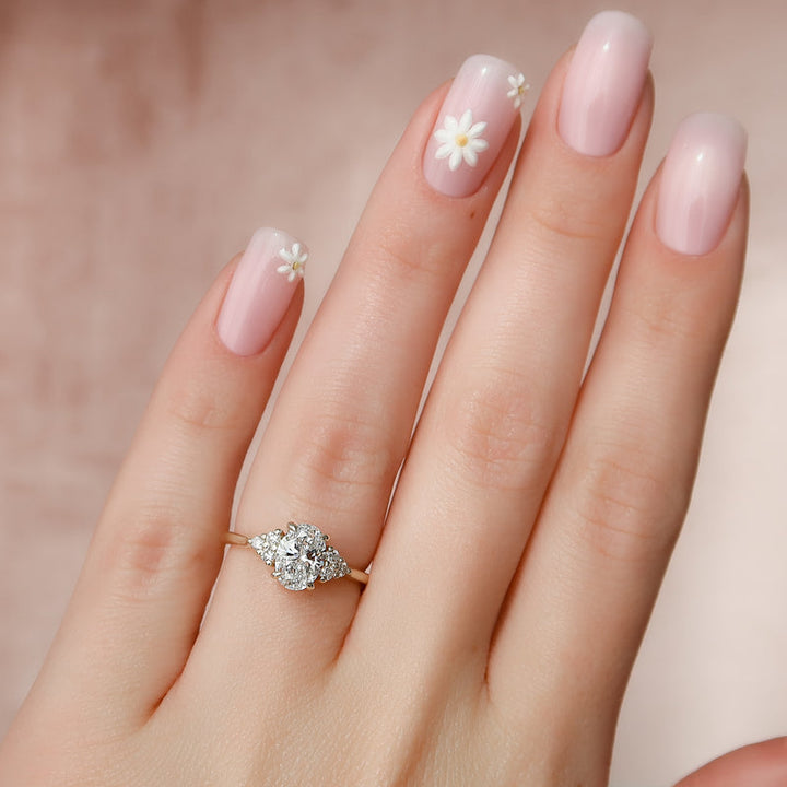 The Scarlett Set With A 2 Carat Oval Lab Diamond