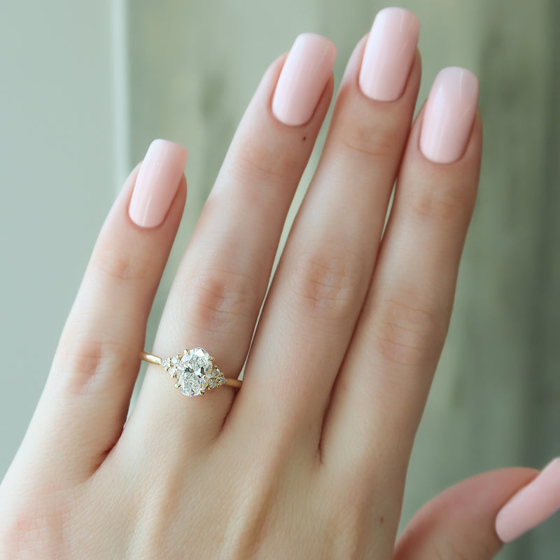 The Scarlett Set With A 2 Carat Oval Lab Diamond