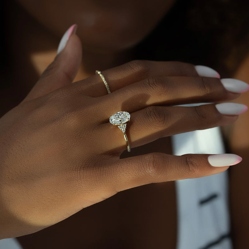 The Scarlett Set With A 2 Carat Oval Lab Diamond