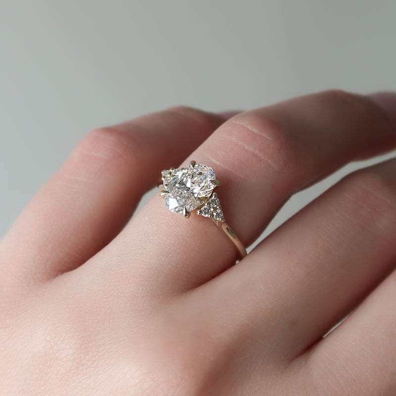 The Scarlett Set With A 2 Carat Oval Lab Diamond