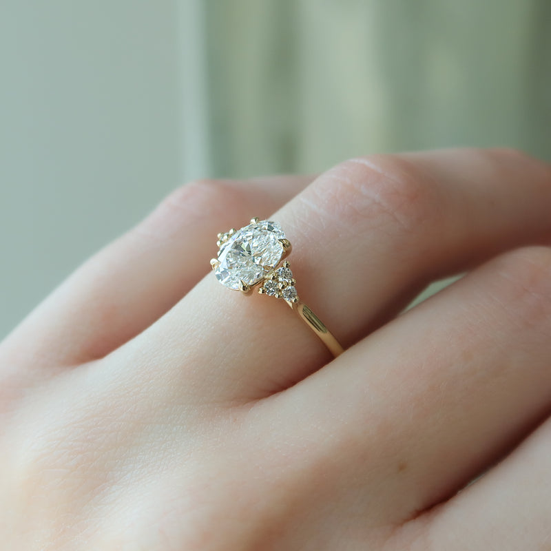 The Scarlett Set With A 2 Carat Oval Lab Diamond