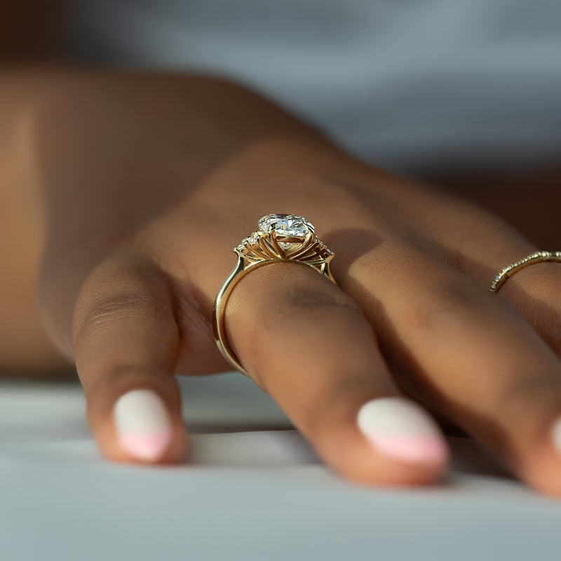 The Scarlett Set With A 2 Carat Oval Lab Diamond