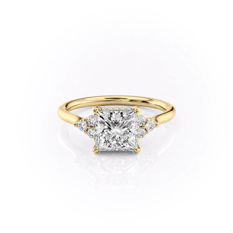 The Scarlett Set With A 2 Carat Princess Lab Diamond)