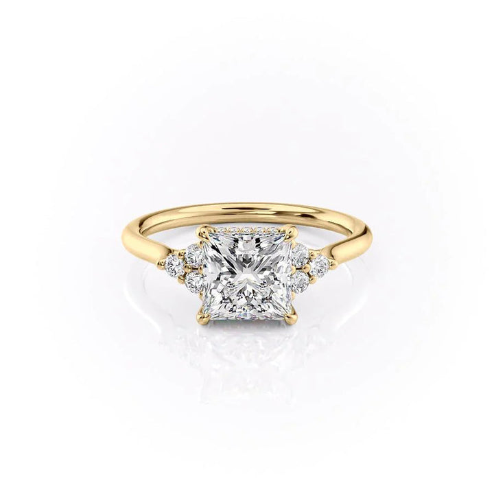 The Scarlett Set With A 2 Carat Princess Lab Diamond)