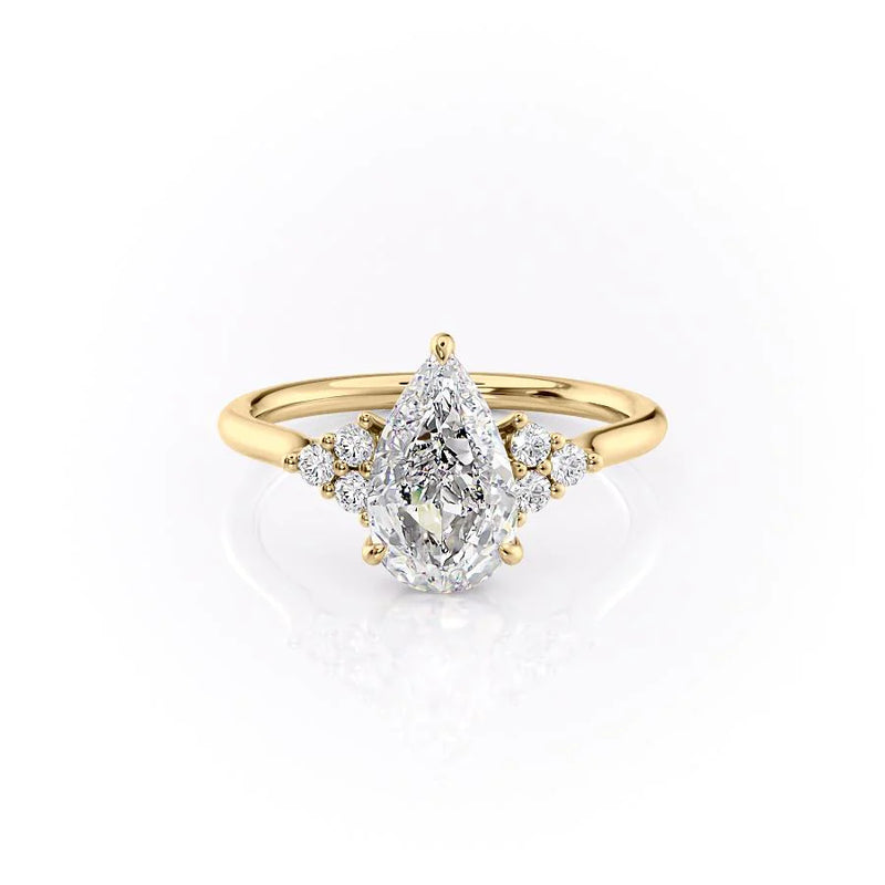 The Scarlett Set With A 2 Carat Pear Lab Diamond