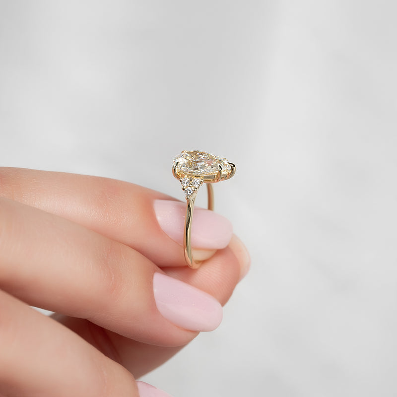 The Scarlett Set With A 2 Carat Pear Lab Diamond