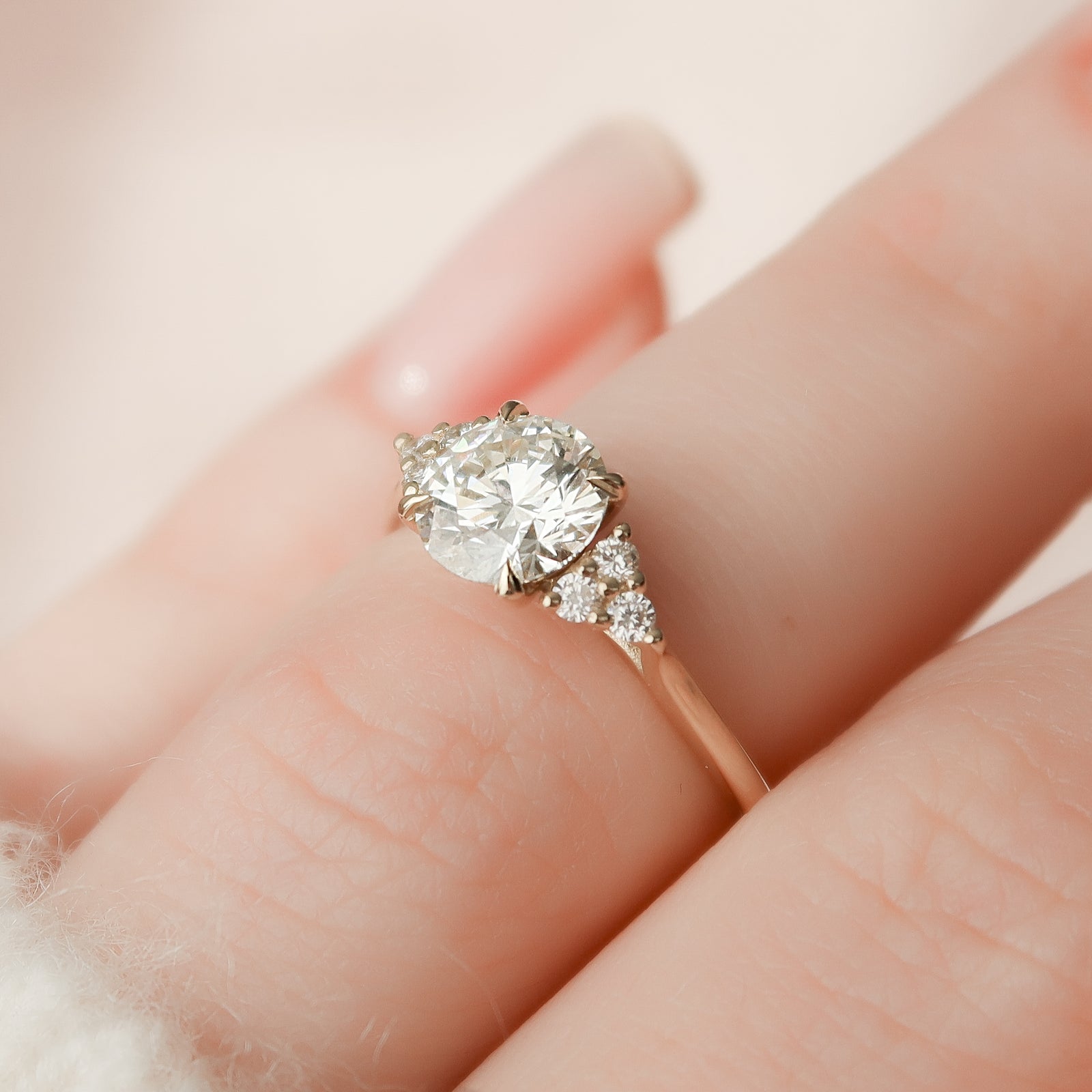 The Scarlett Set With A 2 Carat Round Lab Diamond