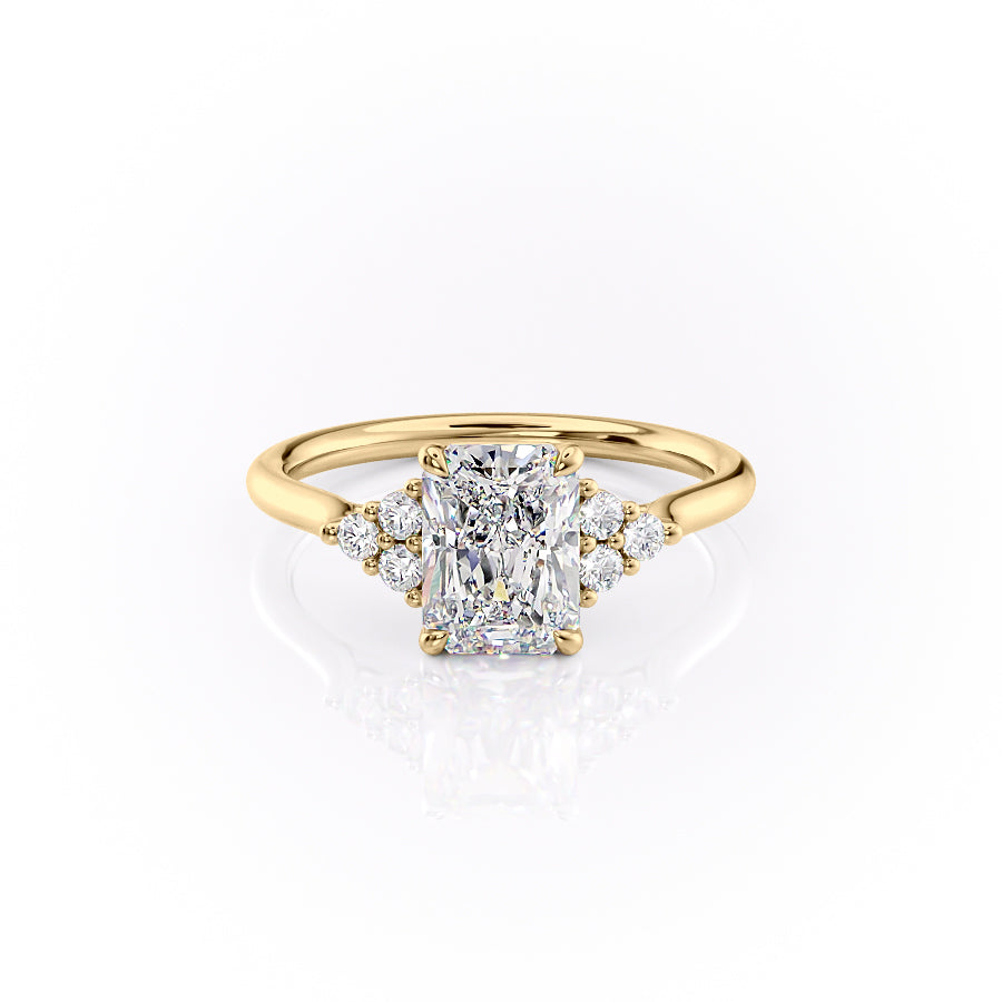 The Scarlett Set With A 2 Carat Radiant Lab Diamond