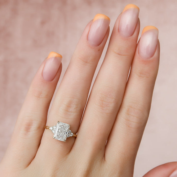 The Scarlett Set With A 2 Carat Radiant Lab Diamond