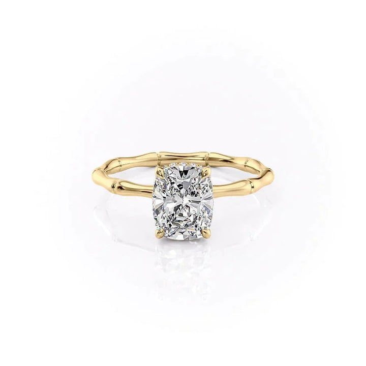The Eve Set With A 2 Carat Elongated Cushion Lab Diamond